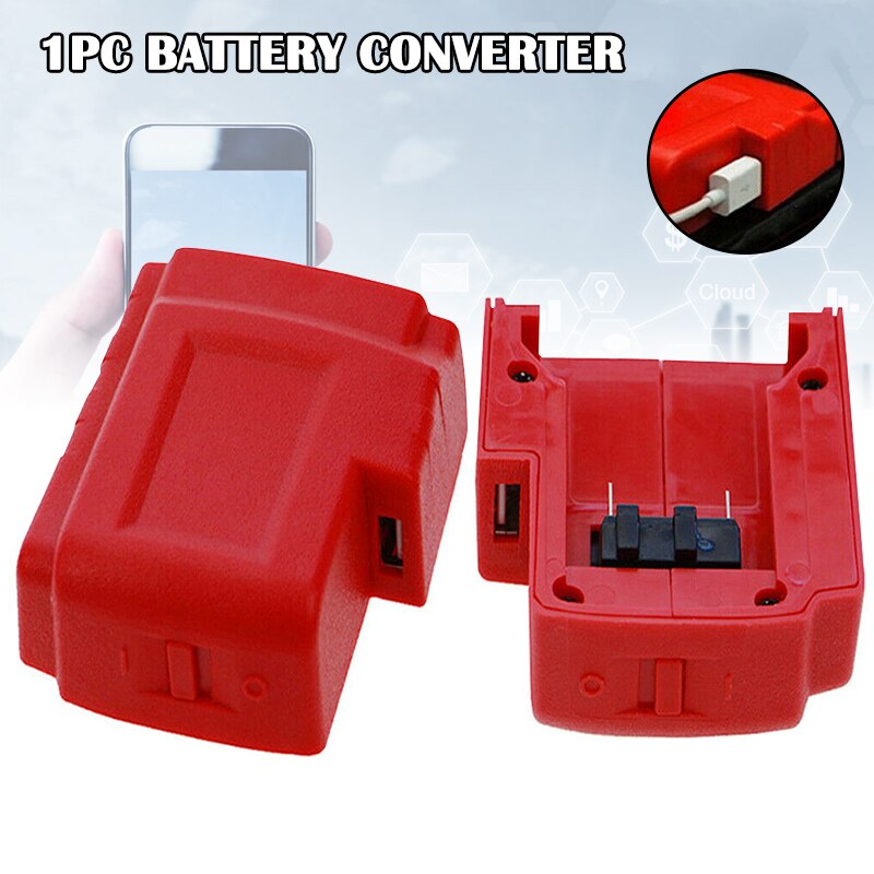 Usb-poorten Batterij Oplader Adapter Converter Draagbare Accessoires Voor Milwaukee M18 LB88
