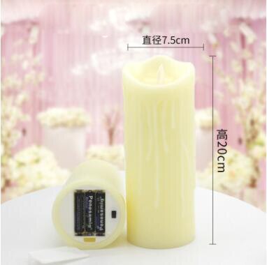 Real wax led candle Flameless candle lamp battery operated with timer Amazing life-like flickering flame Real wax: 20cm No Timer