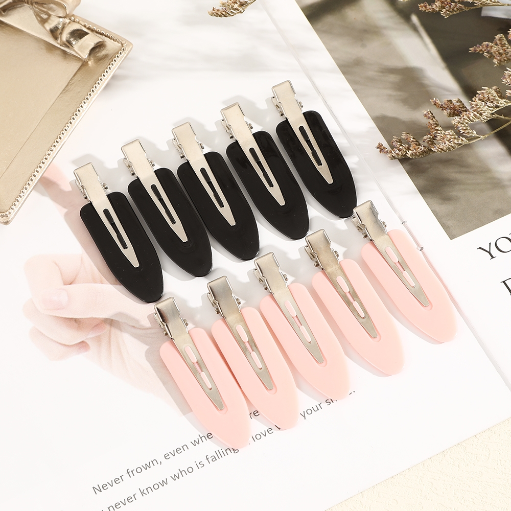 Molans 10 pz/impostato no piegare Fermagli per Capelli Senza Soluzione di Continuità Frangia Laterale Barrette Trucco Lavaggio Viso Accessori Donne Ragazze messa in piega Forcine: Viola