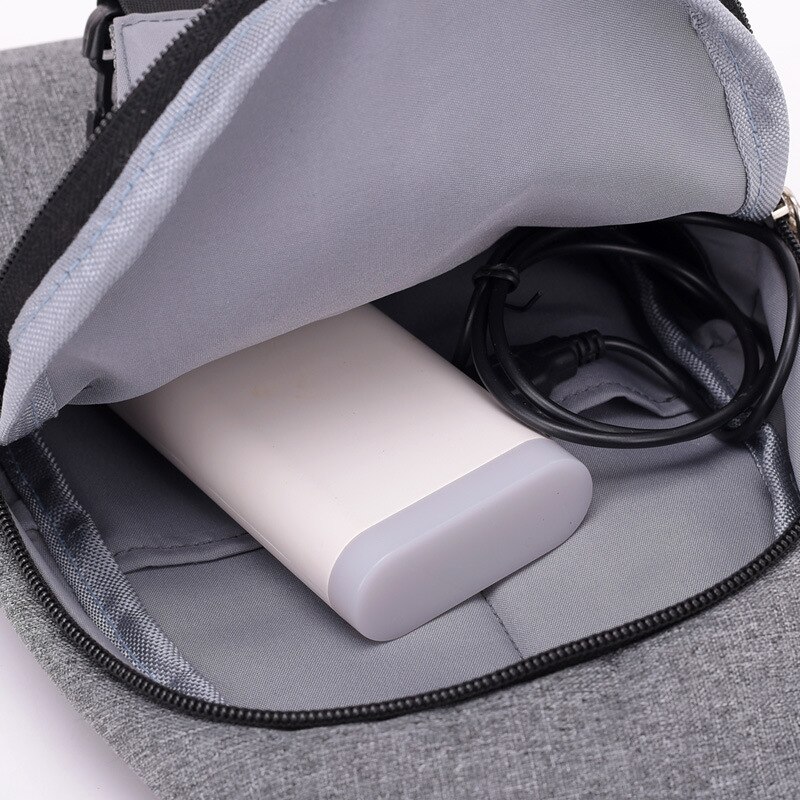 Casual heren borsttas enkele schoudertas usb-oplaadbare borsttas crossbody tassen mannelijke anti-diefstal enkele riem rugtas