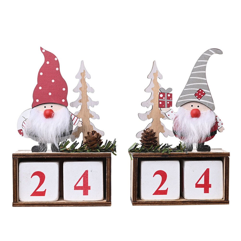 Tre ornament skrivebord julenissen barn voksne søt fest familie julepynt skole nedtellingskalender stue