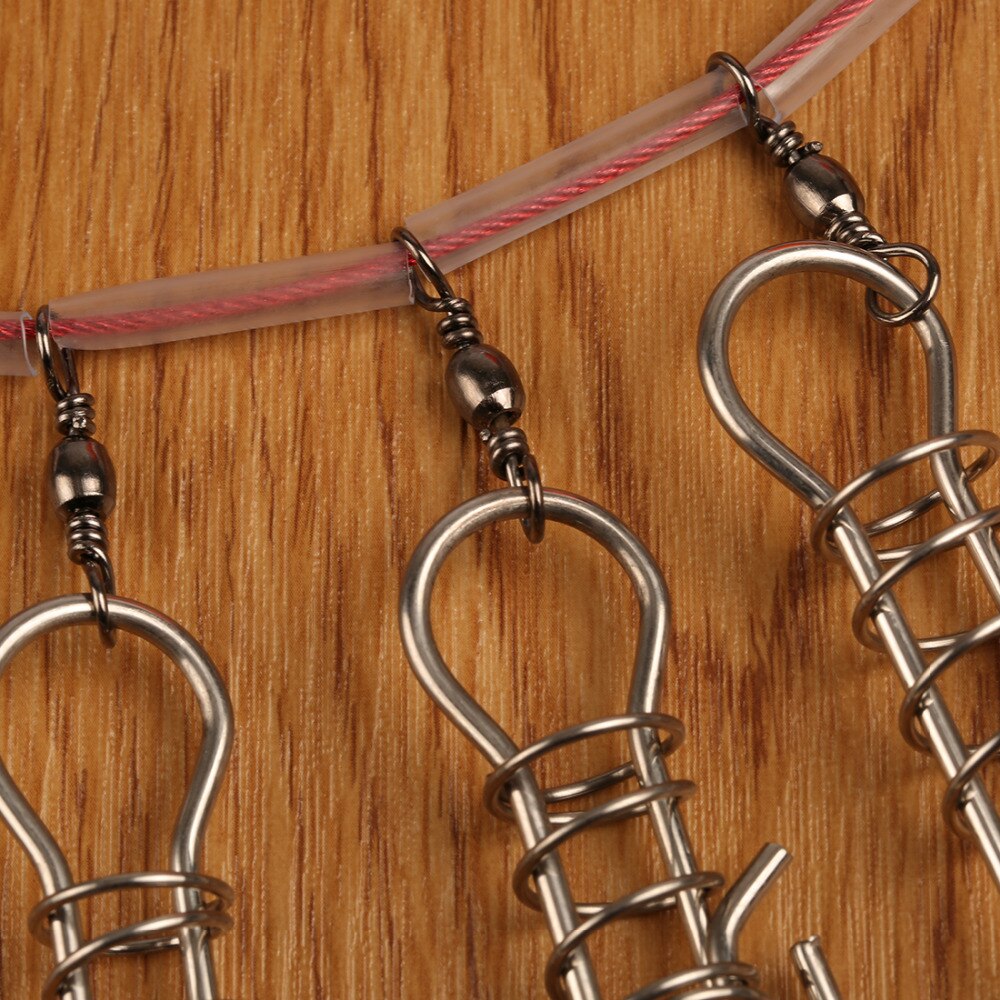Verkoop 1pc 5 Snaps Rvs Touwen Float Vis Stringer Vissen Lock Vissen Touw voor Accessoires China Visgerei