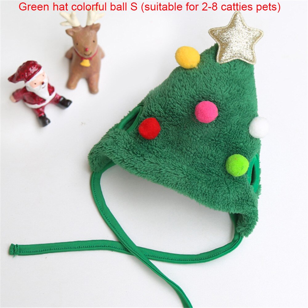 Hund julebandana nissehue hundetørklæde trekant hagesmække tørklæde julekostume outfit til små mellemstore hunde katte kæledyr: Grøn hat s