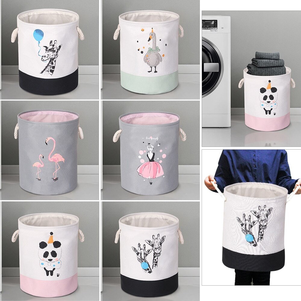 Canvas Waterdichte Wasserij Organisator Mand Grote Capaciteit Wasmand Vuile Kleren Opbergtas Speelgoed Thuis Opslag Bin