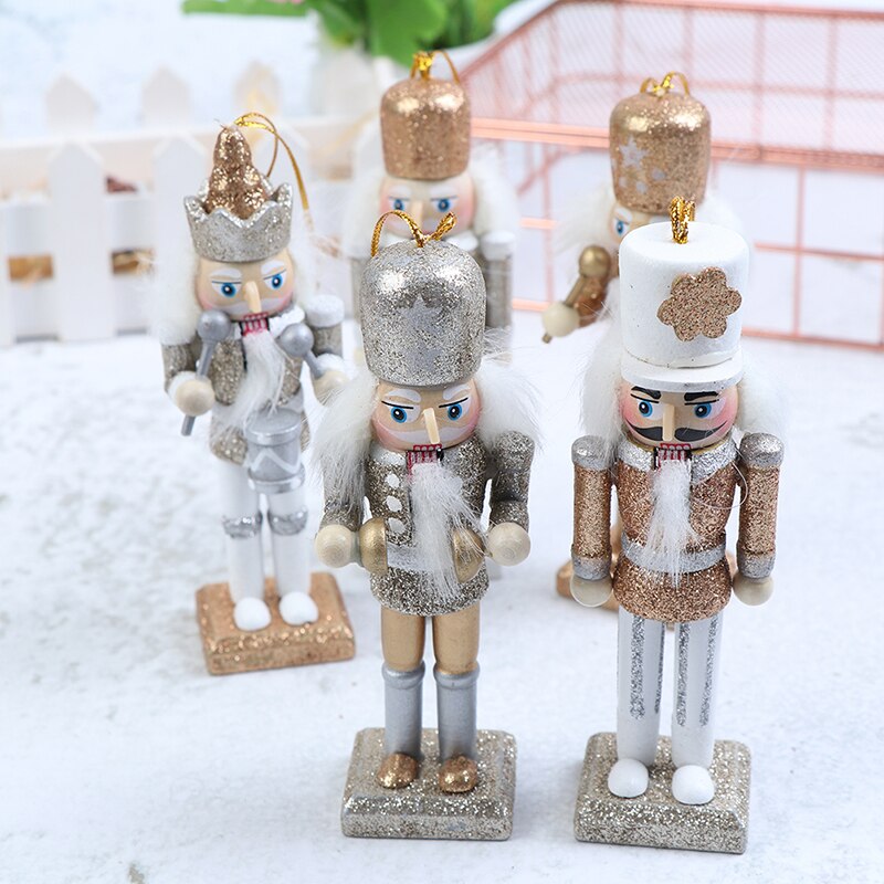 12cm træ nøddeknækker solider figur model dukkedukke håndværk til børn jul hjemmekontor indretning display 1pc