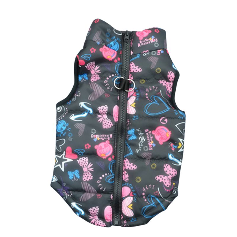 Hond Vest Jas Kleding Herfst Winter Winddicht Warme Hondenkleding Jas Voor Kleine Medium Grote Honden XS-3XL: Black / S