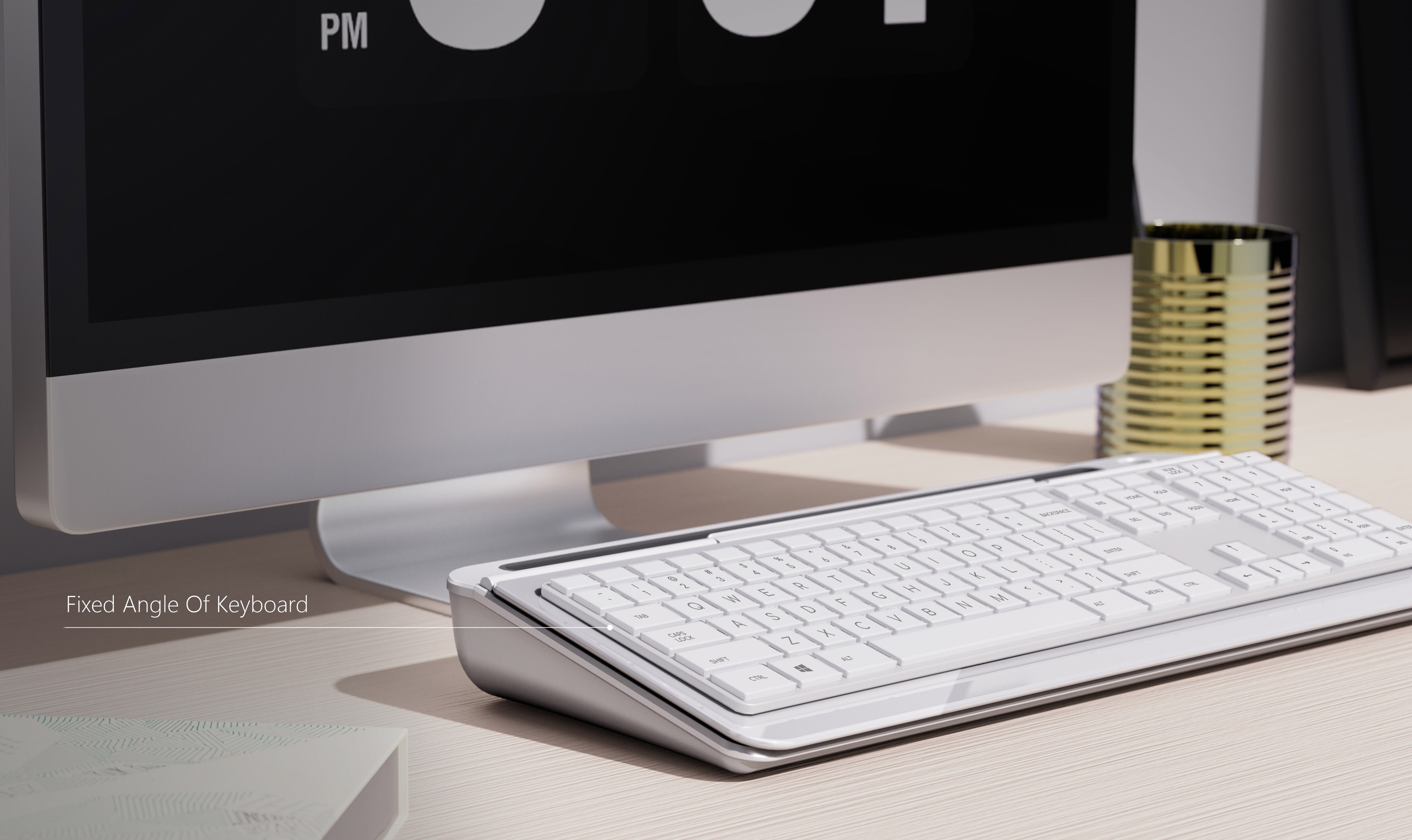 office desktop dry eraser board with storage and planner