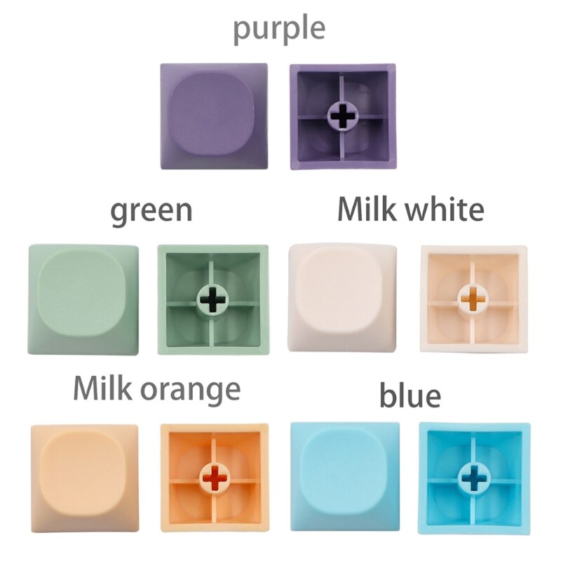 PBT Keycaps Set, Thick PBT No Printing Keycaps for Mechanical Keyboard (10Pcs/Set) - Only Keycaps, Not the Keyboard