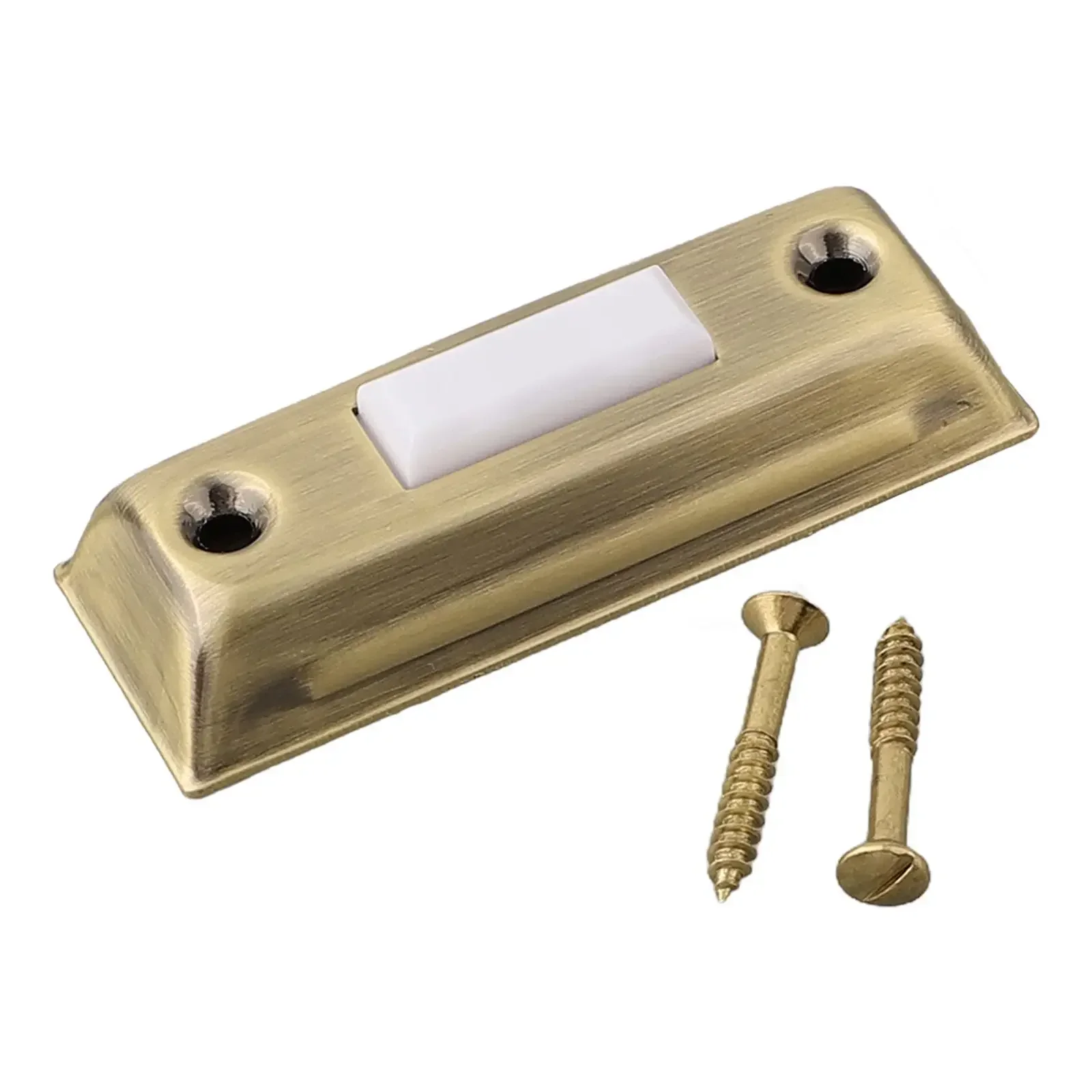 LED-verlichte deurbeldrukknop Antiek messing Rechthoekige verlichte deurbelknop Vervanging Bedrade deurbelknop