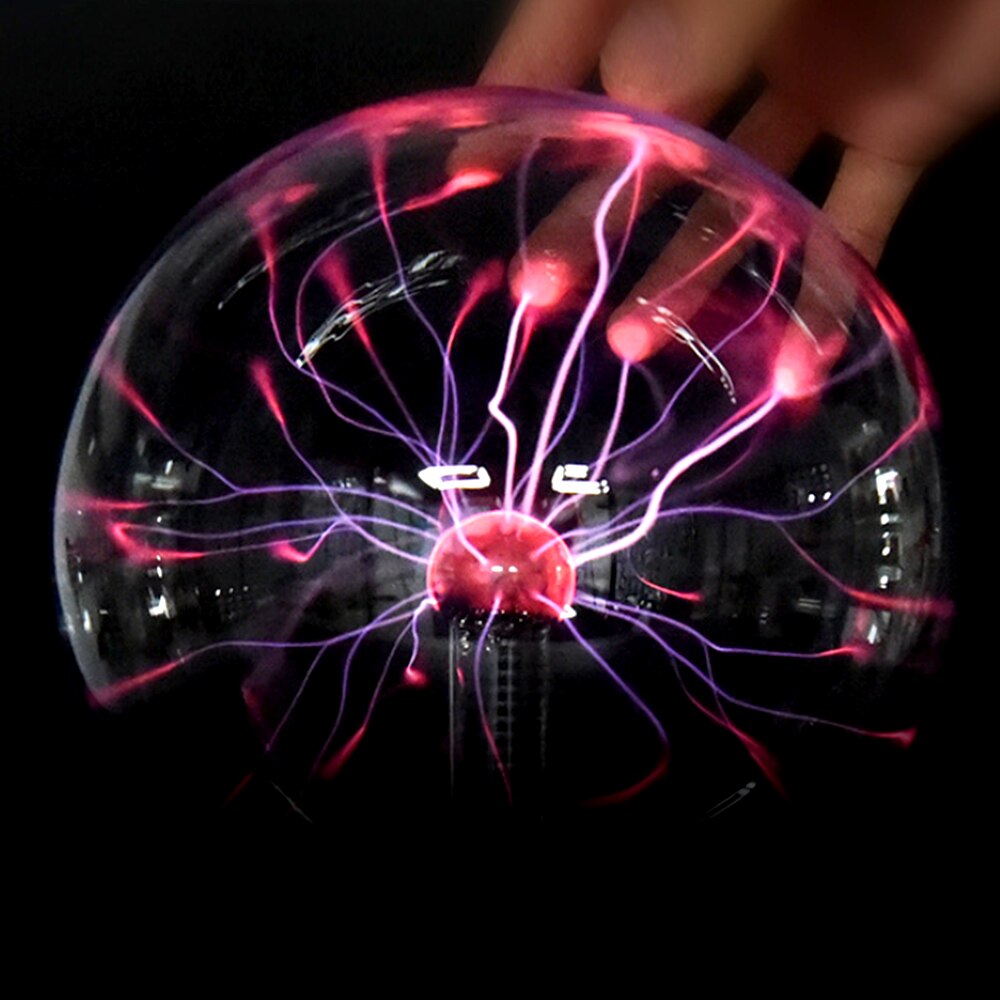Luz mágica de bola de Plasma de 4/5/6/8 pulgadas, esfera de cristal, luces de mesa, lámpara eléctrica de Plasma de cristal, decoración de