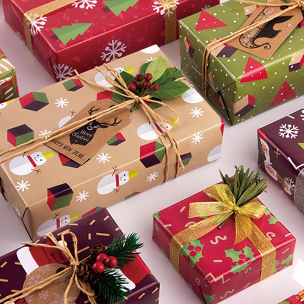 Bibułka prezentowa drukowane papiery rzemieślnicze kolorowy świąteczny doskonały papier pakowy w jasnym kolorze
