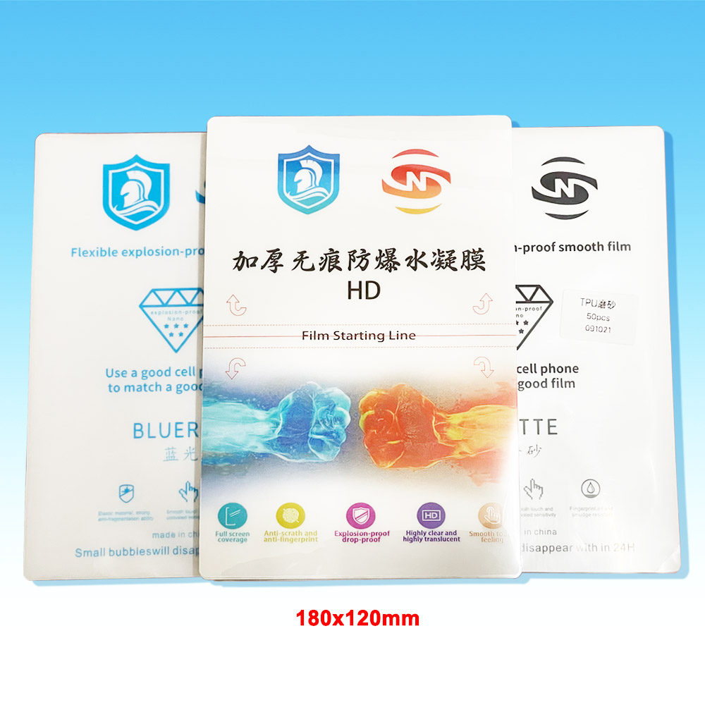 50Pcs Mobile Phone Protective Film Cutting Machine Hydrogel Thickened Non-Marking Explosion-Proof Sheet Matte HD Membrane
