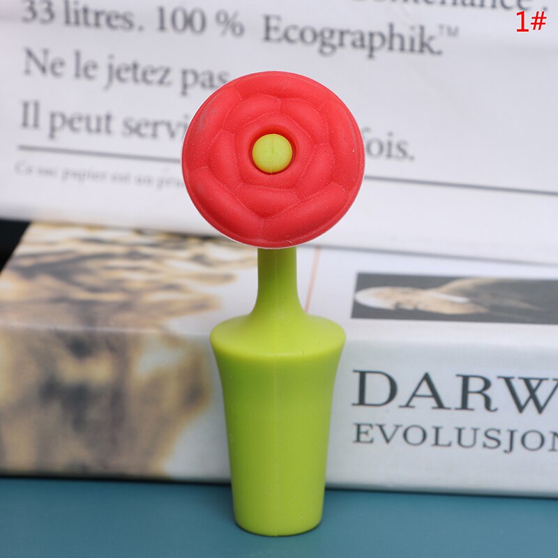 Tapas de botellas tapón de vino barra familiar herramientas de preservación de silicona Barware accesorios de cocina: 1