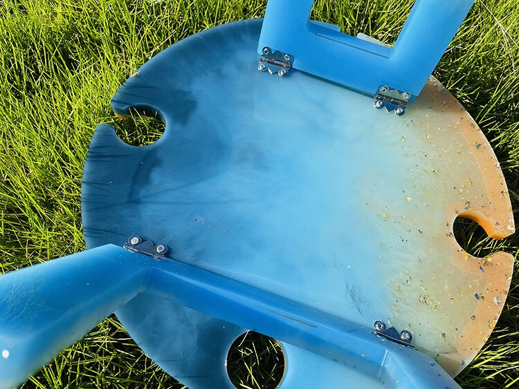 DIY Epoxy Resin Mold Outdoor Portable Folding Table Red Wine Glass Wine Table Beach Dinner Plate Silicone Mold