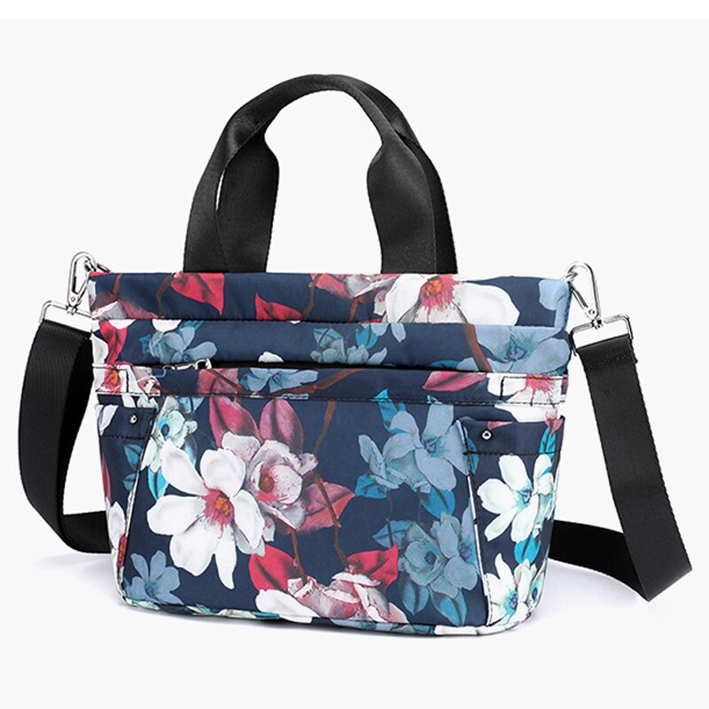 Bolso de mensajero con estampado de flores para mujer, bandolera de nailon resistente al agua, de , bolso de hombro