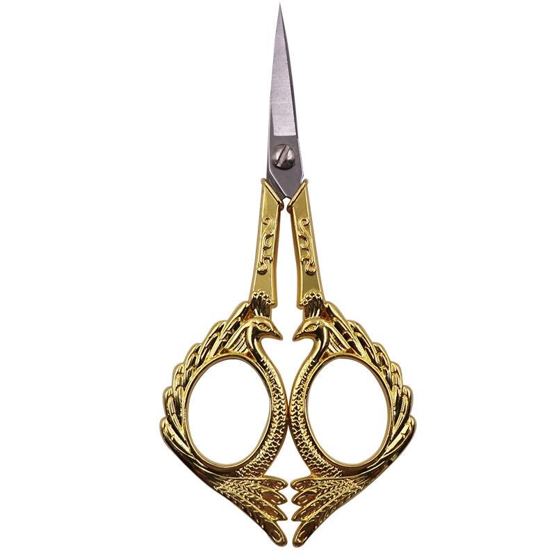 Retro Peacock Needlework Tailor Scissors Antique Vintage Thread Embroidery Stainless Steel Scissors For Sewing Supplies Tool: 04-12.6cm