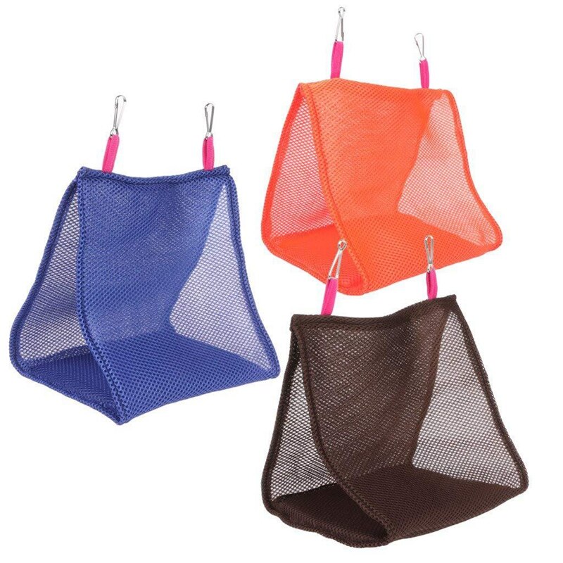 Triangle Mesh Summer Bird Cages Breathable Parrots Cage Bed Universal Nest Small Pet Swing Hammock Bird Supplies Color Random