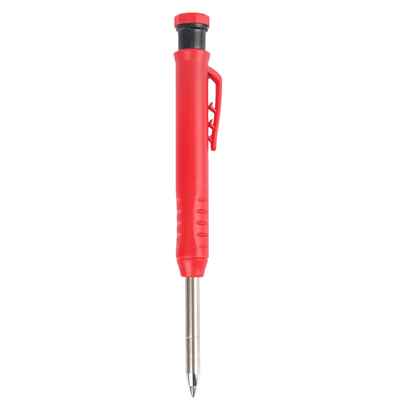 2.8mm solida mekaniska pennor för snickare med vässare för träbearbetning, konstruktion, lång snickarpenna, brevpapper, verktyg: Vit