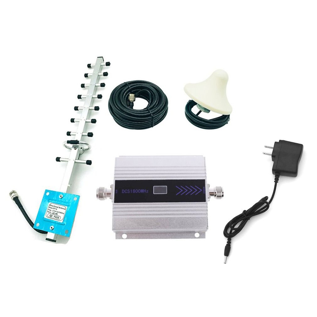 4G 1800MHz LTE DCS Mobile Signal Booster GSM Repeater LTE Amplifier with High Gain Aerial Portable Signal Extender