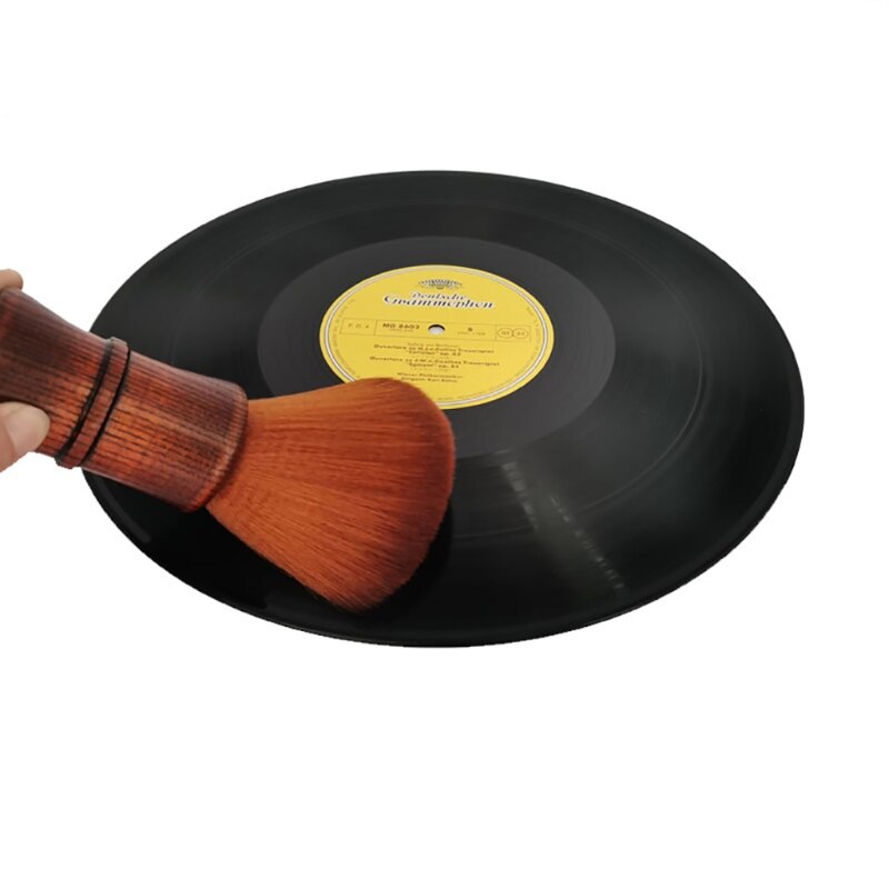 For LP Vinyl Record Turntable Player Anti-static Wooden Handle Soft Brush 573A