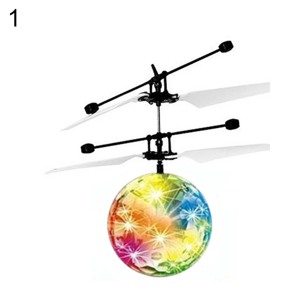 Mini helikopter fly flyvende bold flyvende legetøj sjovt led belysning hindringssensor flyvende bold drone helikopter legetøj til børn: 1