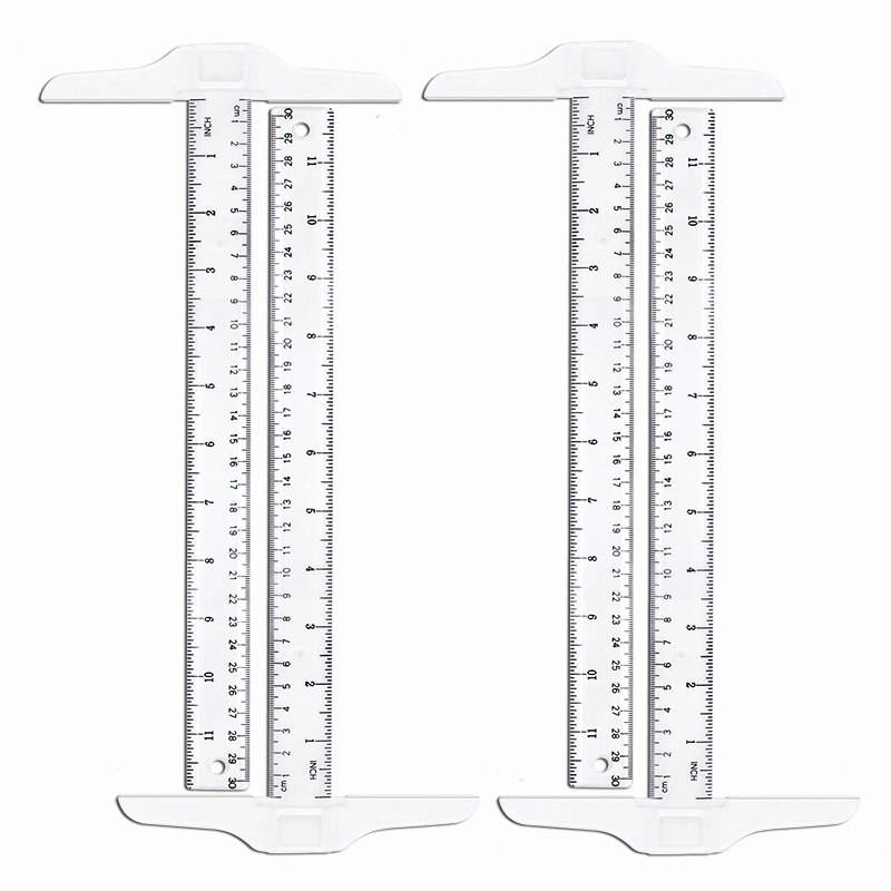 30 centimetri t-righello disegno disegno righello 90 gradi disegno t-righello cm in costruzione ad angolo retto in parallelo linea di luce e portatile a due set di
