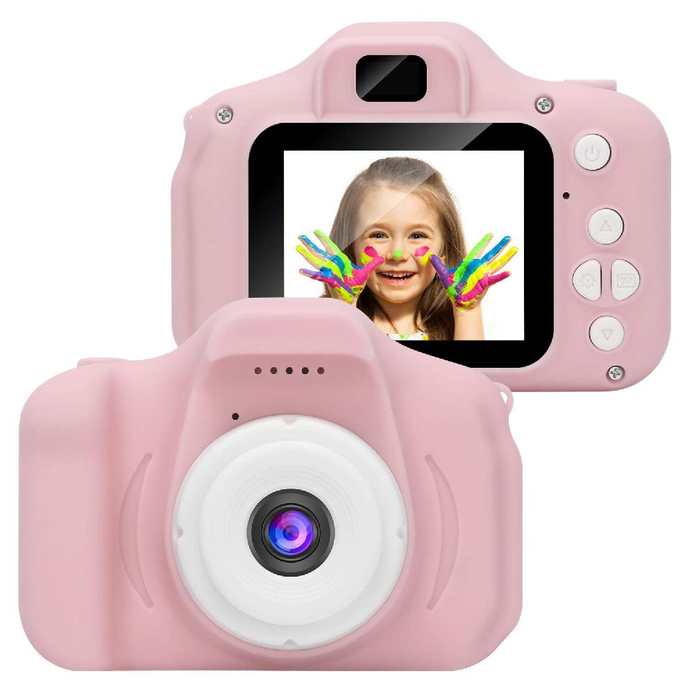 EastVita Kids Digital Video Camera Mini Rechargeable Children Camera Shockproof 8MP HD Toddler Cameras Child Camcorder: Pink