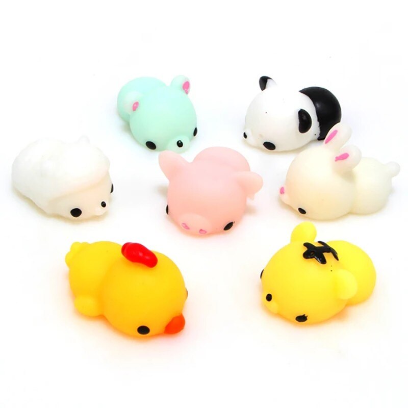 Mini ändra färg squishy söt katt antistress boll klämma stiger abreact mjuk klibbig avstressande leksaker roliga mochi leksaker