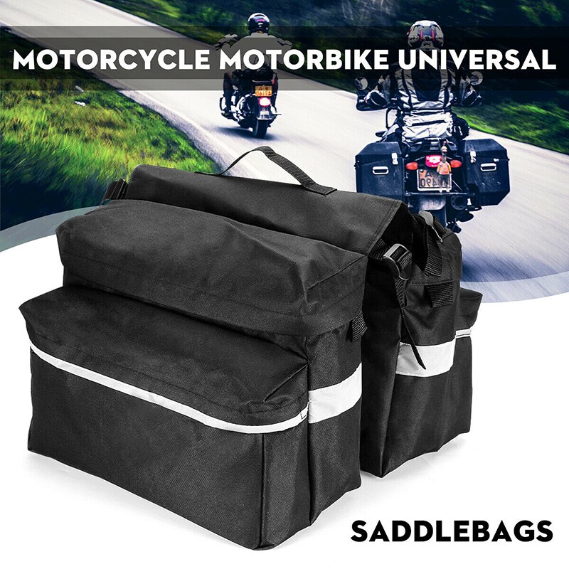 Motorcycle Scooter ATV Waterproof Saddlebags Saddle Swingarm Side Bag Rear Bag