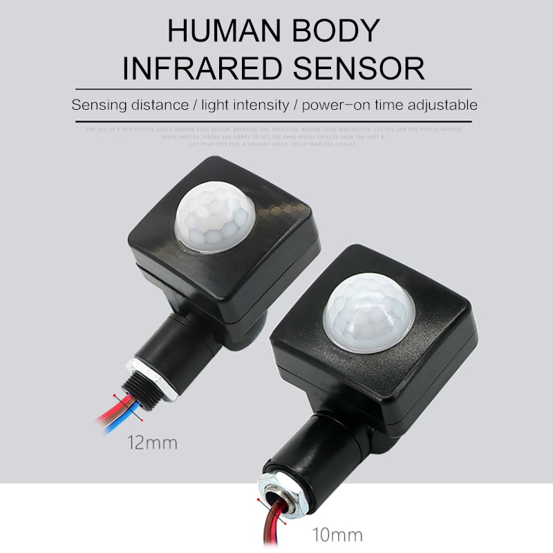 Mini Infrarood Sensor Ultradunne Infrarood Lichaam Sensor Schakelaar Led Flood Light Pir Motion Sensor Verstelbare Infrarood Alarm Detector