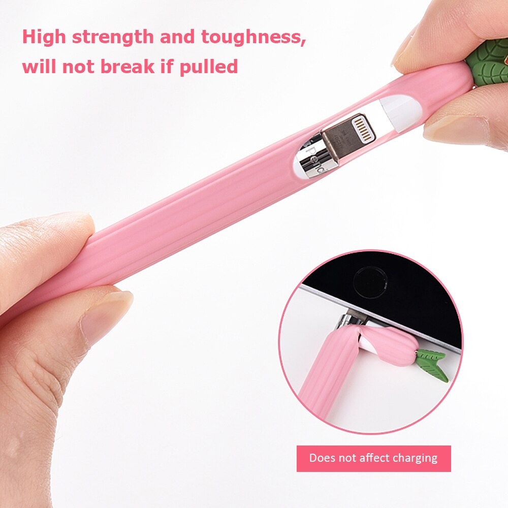 Weiche Silikon Fall Für Apple Bleistift 1 2 Fall Kompatibel Für IPad Tablet Touch Pen Stylus Schutzhülle Abdeckung Anti-verloren