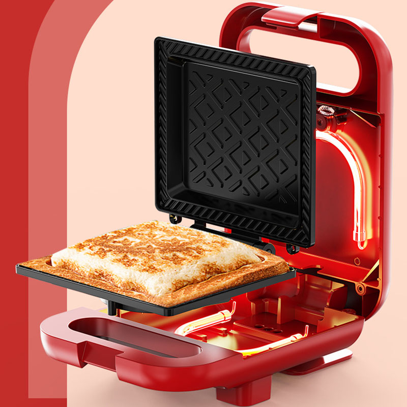 Bread Sandwich Maker Mini Light Food Muffin Breakfast Machine Eggs Omelette Baking Pan Pressure Toaster Grill Panini Oven Heater