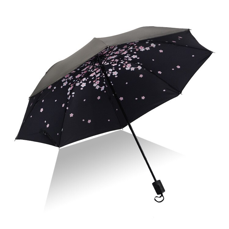 Umbrella Men Rain Woman Windproof Large Paraguas 3D Flower Print Sunny Anti-sun 3 Folding Umbrella Outdoor Parapluie: as picture17