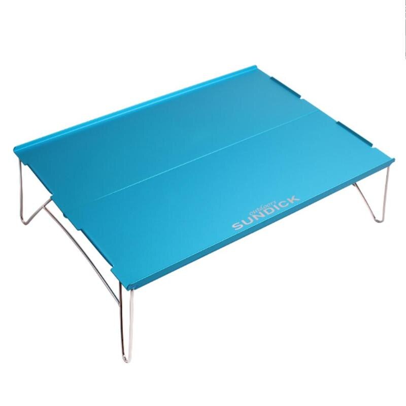 Durable Camping Tables Multi-function For Outdoor Camping Foldable Table Aluminum Alloy Portable Tea Table Desk Blue