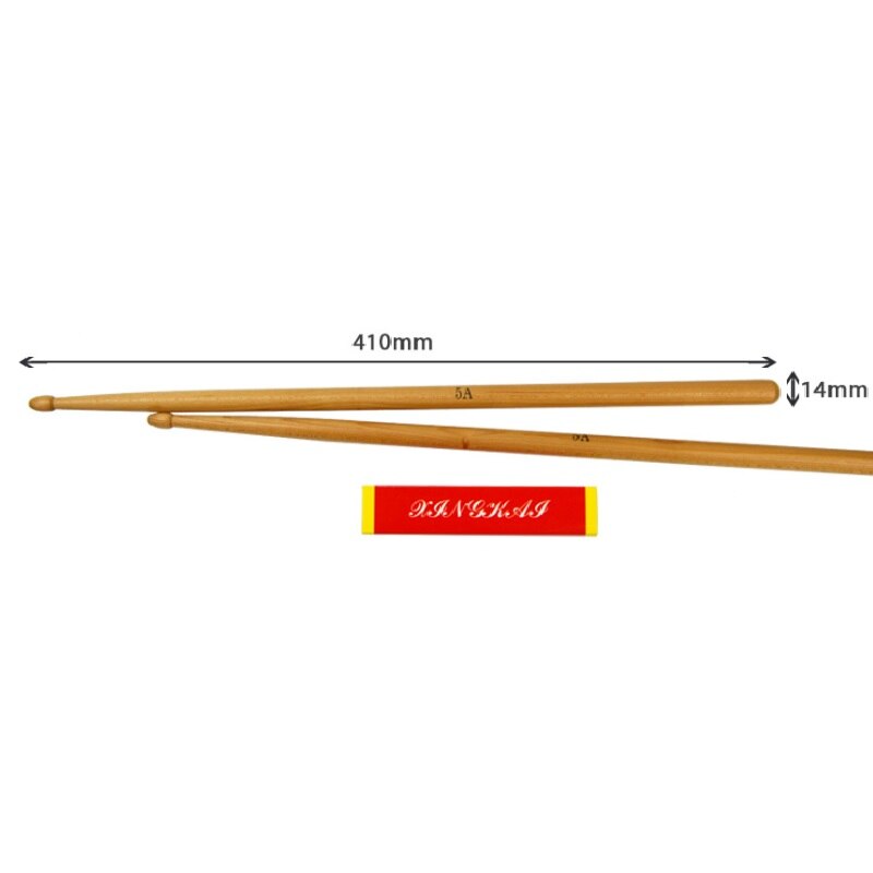 BeatBox Drum Sticks 5A Wood Tip Drumstick, Maple, 2 Pair For Beginner, Student or Band Player