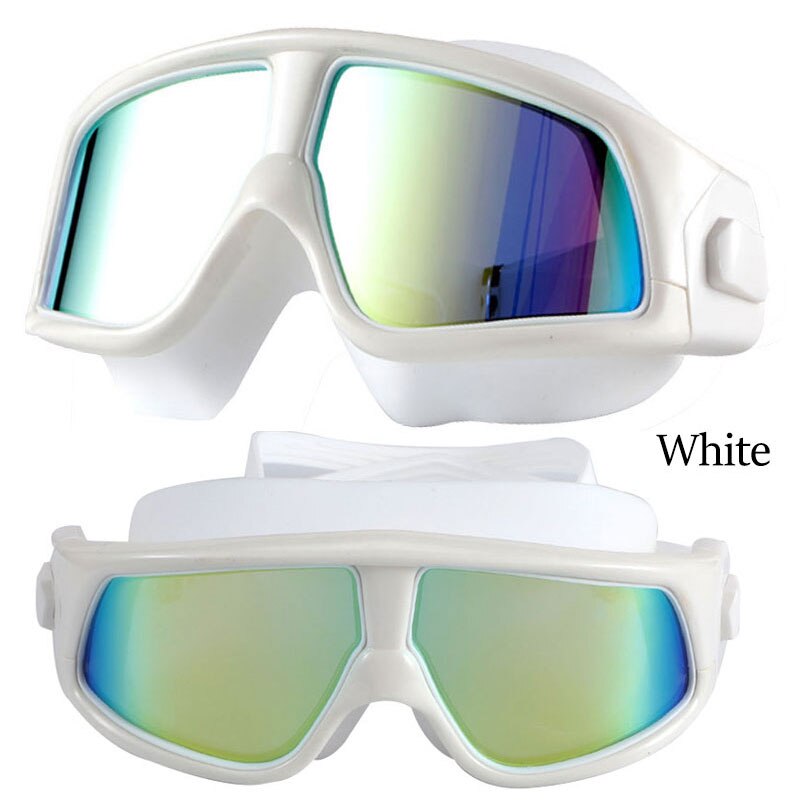 Waterproof Comfortable Silicone Big Frame Polarized Swim Glasses Anti-Fog UV Protection Swimming Goggles for Men Women
