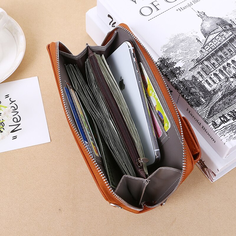 Forever baellerry women wallet vertical crossbody mobile phone wallet zipper clutch wallet