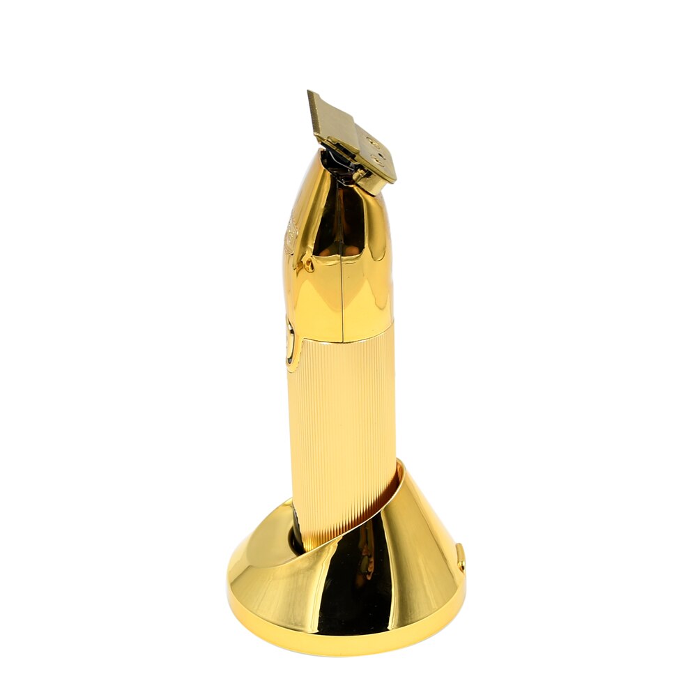 Kemei Gold Cordless Electric Clipper 0.1mm T Blade Beard Trimmer LCD Trimmers With Charging Base Hair Cutter