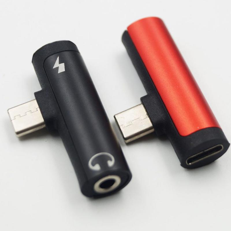 2 In 1 Typ C Zu 3,5mm Jack Kopfhörer Lade Konverter USB Typ-C Audio Adapter für Samsung s20 Xiaomi Huawei P20 Pro Typ C