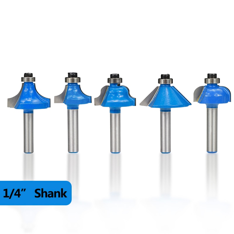 CMCP 1 pièces 6.35mm 8mm tige bois routeur Bits carbure CNC fraises coin arrondi outils de coupe de bois