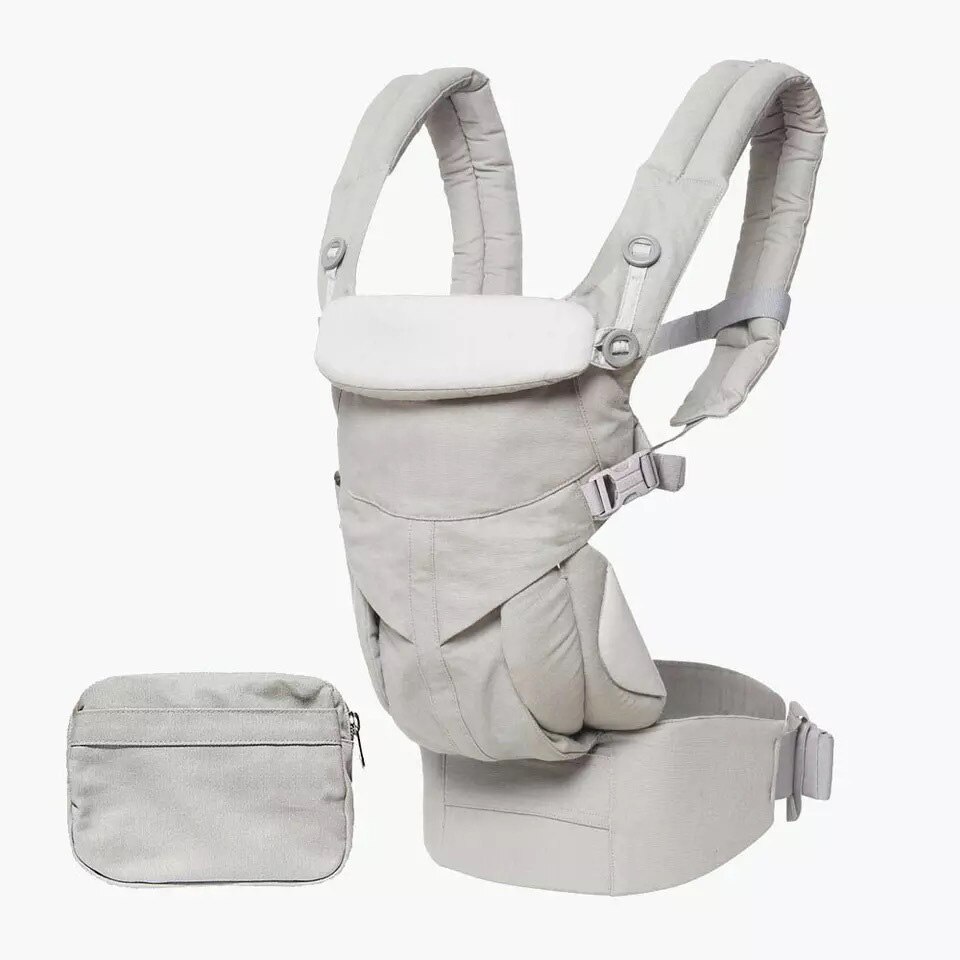 Ergonomische Draagzak 360 Omni Biologisch Katoen Vier Positie 360 Baby Carrier Ademende Koele Lucht Baby Carrier Rugzak: omni grey
