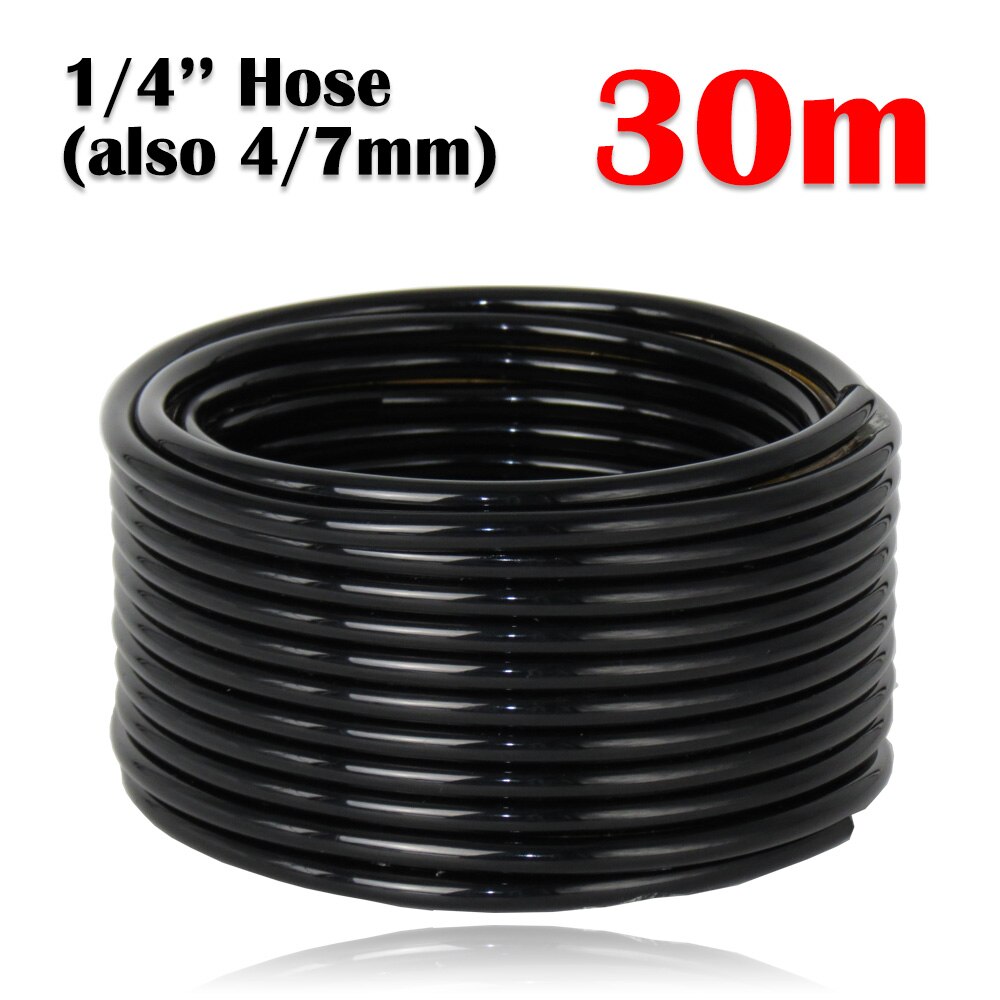 MUCIAKIE 10-50M Garden Irrigation System 1/4'' Automatic Drip Watering Brass Misting Spray 2-IN-1 Home Balcory Yard Greenhouse: Dark Grey