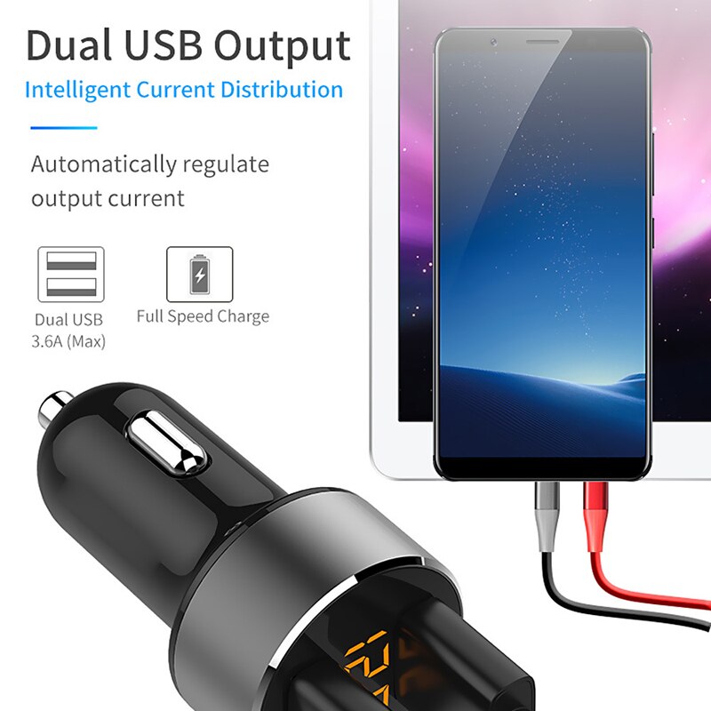 Dual Usb Car Charger Voor Iphone 11 Xr Max Xiaomi Samsung Quick Charge 3.0 Snel Opladen Auto-Oplader Telefoon charger Adapter In Auto