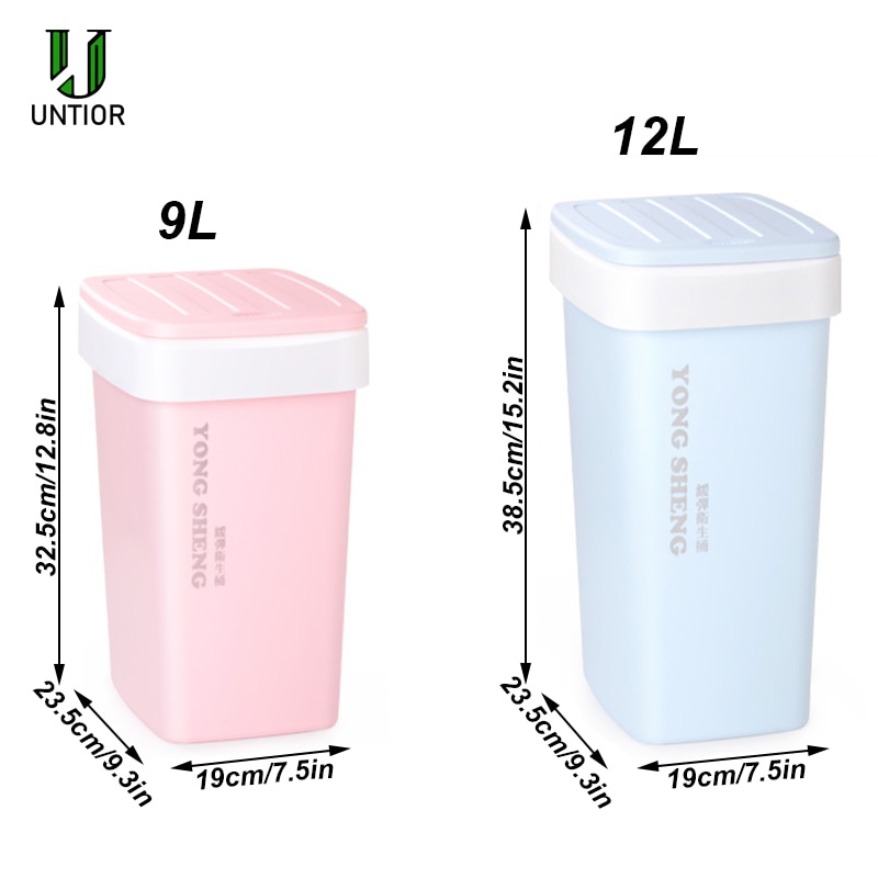 Untior 9l/12l plastik skraldespand automatisk skift affaldspose affaldsspand skraldespand til køkken badeværelse kontor skraldespand