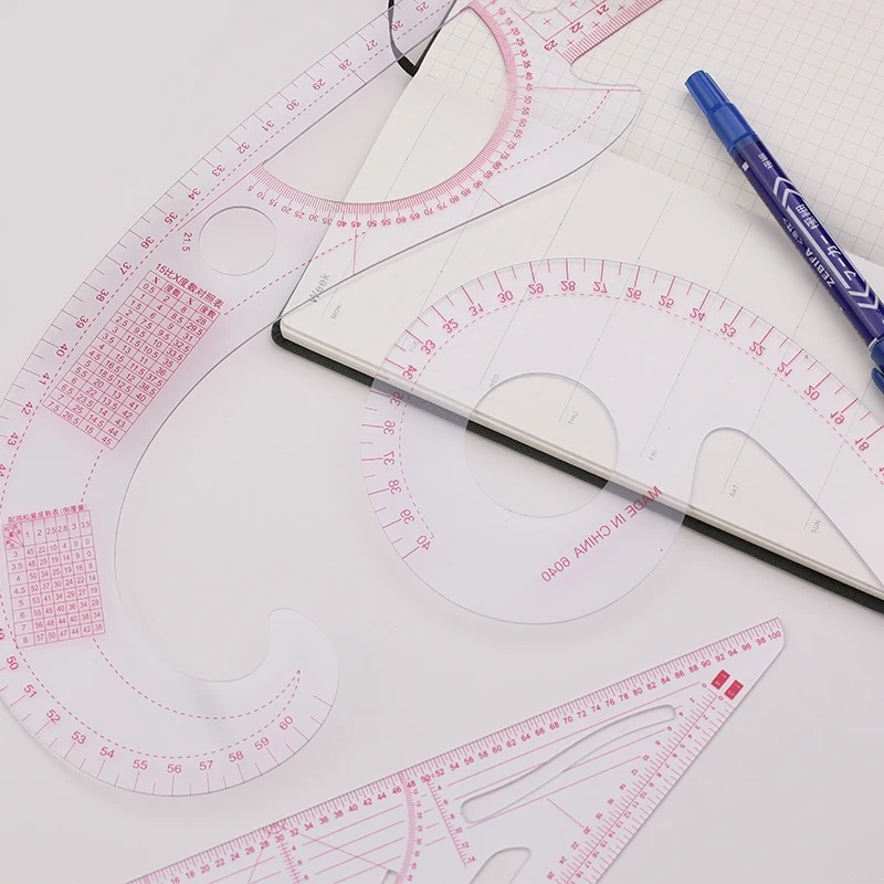 Multifunktion ale französische Kurve Lineal Weich plastik Patchwork Lineal Maßnahme Schneiderei Zeichnung Vorlage Handwerk Näh werkzeuge