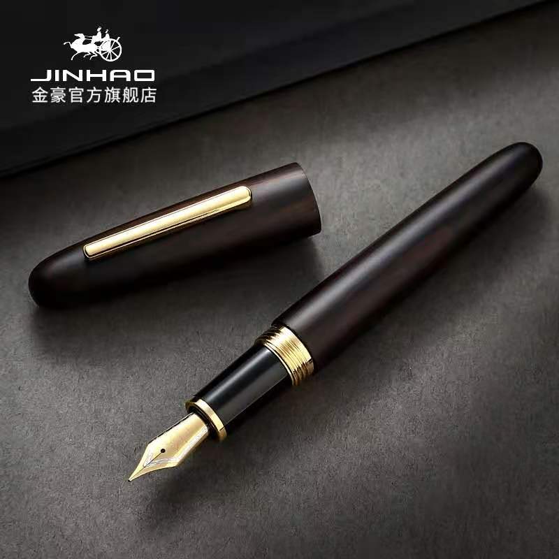 Jinhao 9056 Fountain Pen Wooden Ink Pen F Nib Converter Filler Stationery Office school supplies Writing Pens
