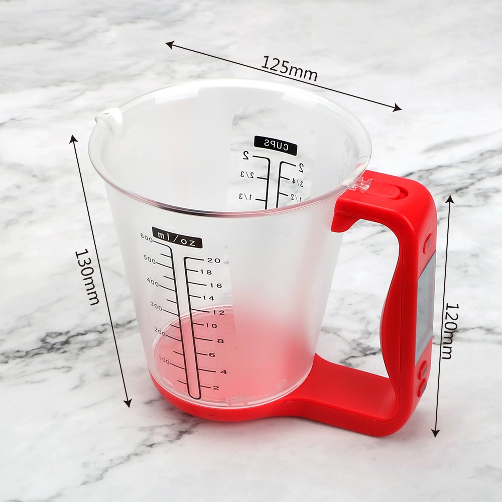 Tasse à mesurer électronique, balances de cuisine avec écran LCD, gobelet numérique, hôte, mesure de la température, outils de cuisine