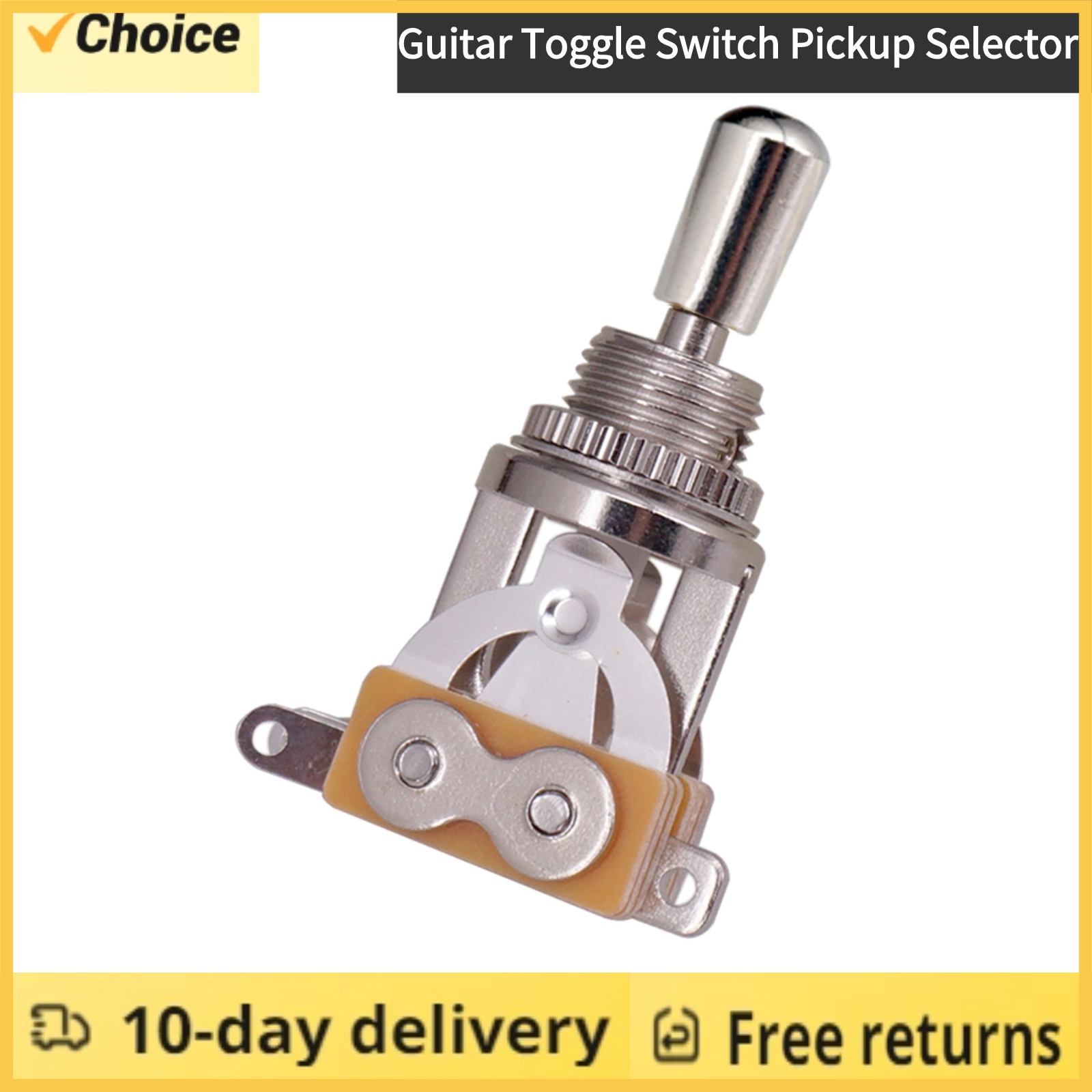 3 Way Short Straight Guitar Toggle Switch Pickup Selector with Brass Hat Compatible with Les Paul LP SG Electric Guitars