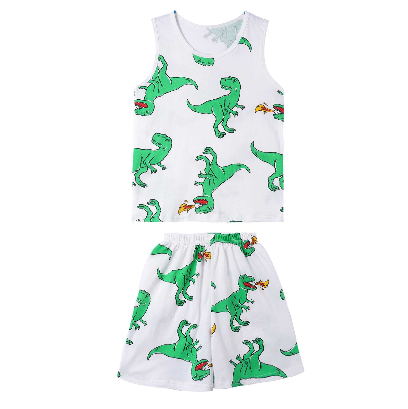 Pigiami per bambini pigiami per bambini pigiami per bambini set di vestiti senza maniche in cotone Cartoon 2 pezzi set pigiami pigiami per bambini 2 4 6 8 10 anni