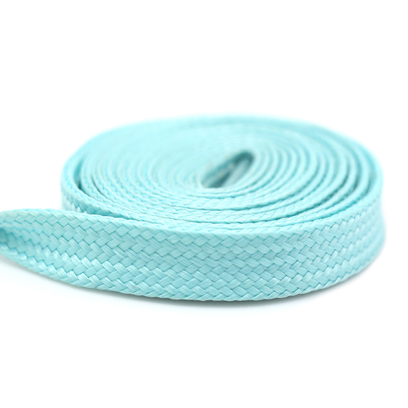 Kolor fluorescencyjne sznurowadła holograficzne odblaskowe sznurowadła dwustronne odblaskowe płaskie sznurowadła trampki sznurowadła: lekki niebieski / 140 CM